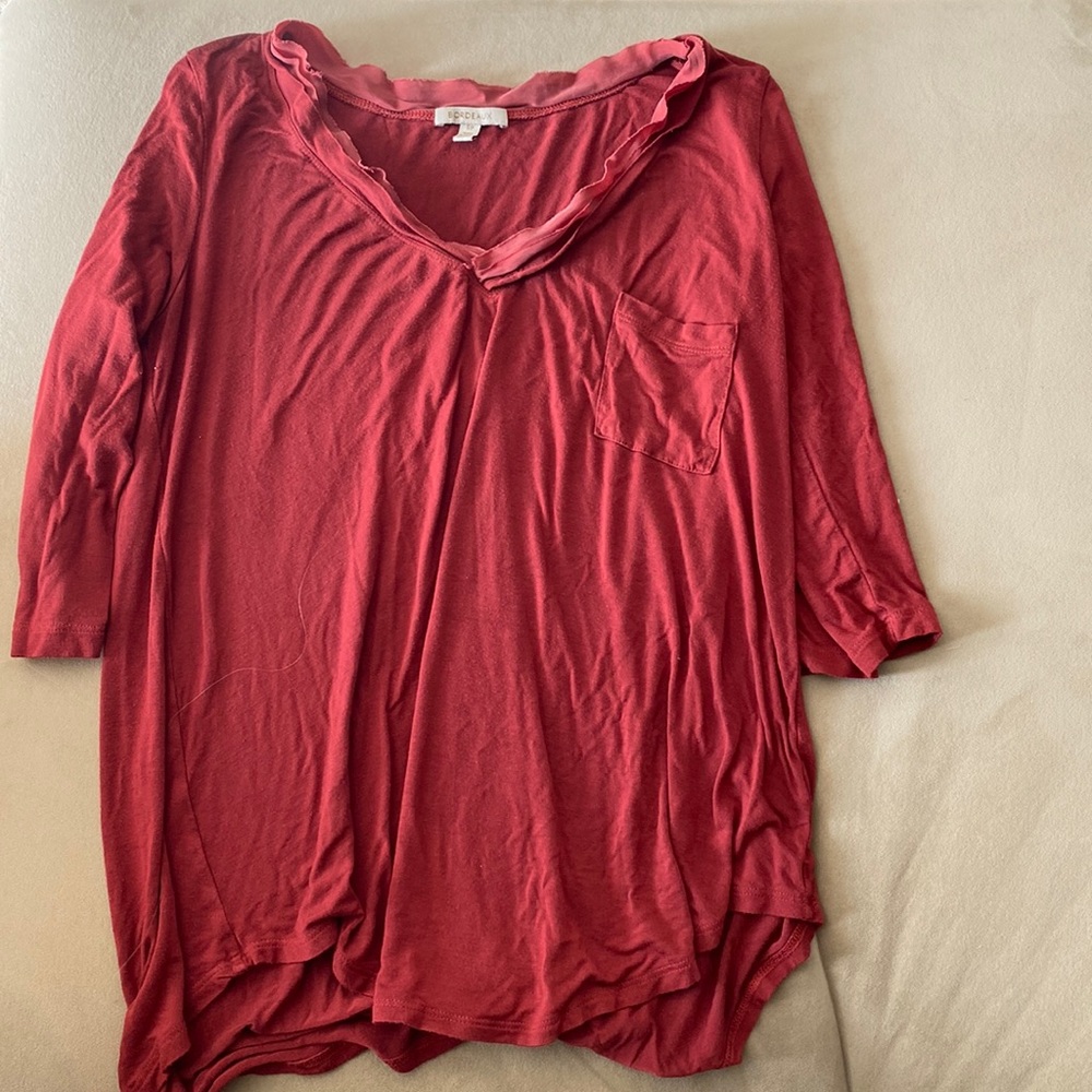 Bordeux small Anthropologie top.